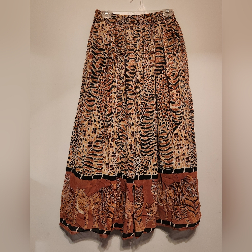 Animal Print Maxi Skirt Sz L